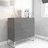 Strada 5 Drawer Chest - Grey, High Gloss
