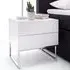 Strada Bedside Cabinet with 2 Drawers - White