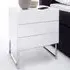 Strada Bedside Cabinet with 3 Drawers - White