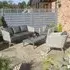 Strangford Rattan Garden Sofa Set with Coffee Table - Natural