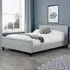 Stratos King Size Bed Frame - Grey, Fabric
