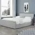 Stratos King Size Ottoman Bed with Storage - Grey, Fabric