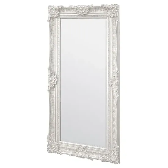 Stratton Rectangular Leaner Mirror - Cream, Resin product