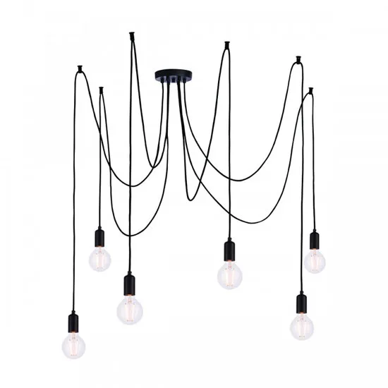 Studio 6-Cluster Wall Hung Pendant Light - Matt Black, Steel product