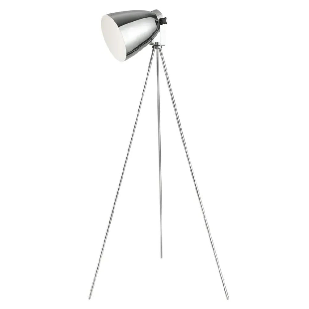 Study Steel Floor Lamp with Adjustable Head - Chrome image