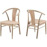 Sturgis Dining Chairs Set of 2 - Off White, Oak