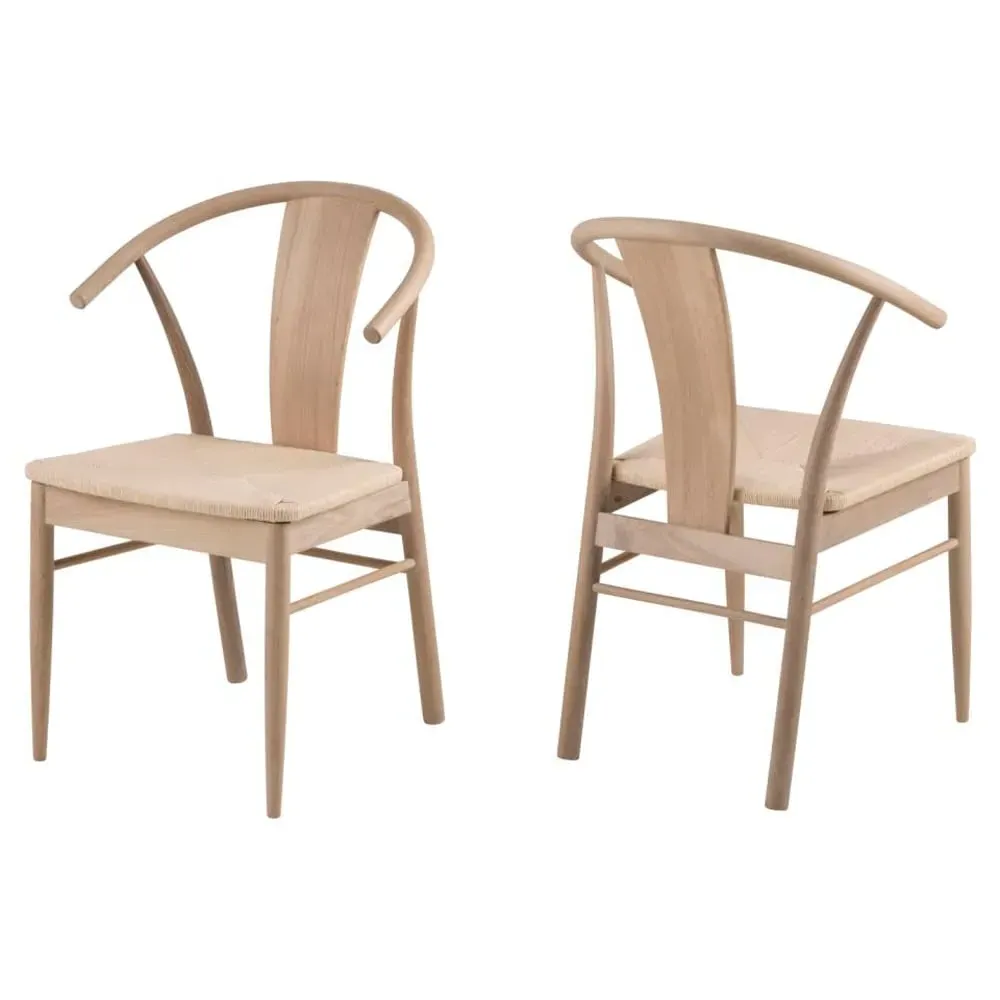 Sturgis Dining Chairs Set of 2 - Off White, Oak image