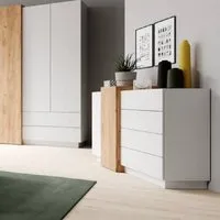 Sturgis Sideboard with 2 Doors 4 Drawers - White, Oak alternate view