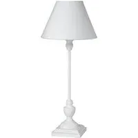 Stymie Slim Table Lamp - White, Wood
