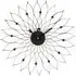 Styria Floral Design Wall Clock - Black, Metal