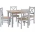 Sucre Tile Top Dining Table with 4 Chairs - Grey, Pine