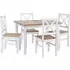 Sucre Tile Top Dining Table with 4 Chairs - White, Pine