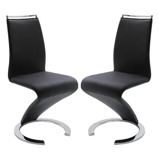 Summer Z Dining Chairs (Pair) - Black, Faux Leather product