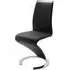 Summer Z-Shaped Dining Chair - Black, Faux Leather