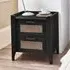 Sumter 2-Drawer Bedside Cabinet - Black Ash, Oak