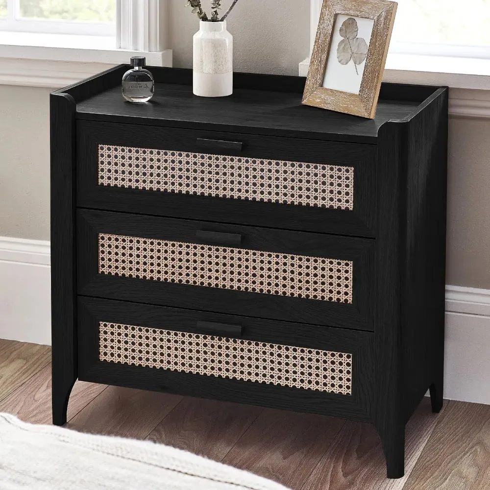 Sumter 3-Drawer Chest - Black Ash, Oak image