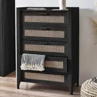 Sumter 5-Drawer Chest - Black Ash, Oak