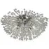 Sunburst 4 Glass Beads Flush Light - Chrome