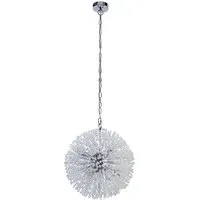 Sunburst 7 Light Glass Beads Pendant Light - Chrome