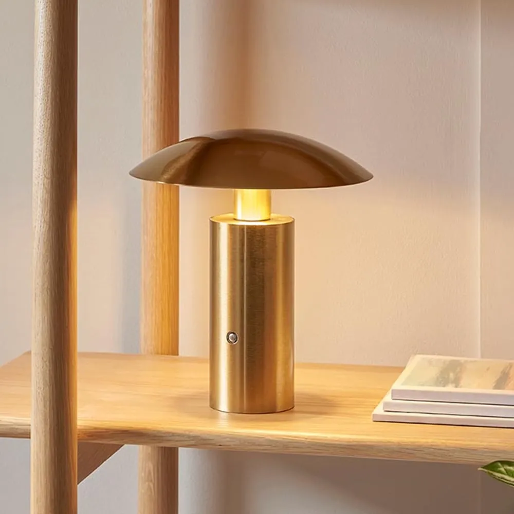 Sunrise Rechargeable Table Lamp - Brushed Gold, Metal