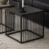 Surf Side Table with Metal Frame - Black