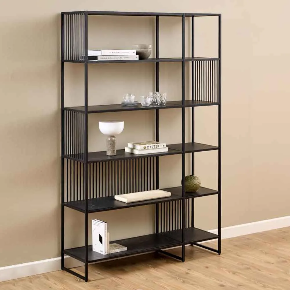 Surf Steel Bookcase with 5 Shelves - Black product