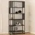Surf Tall Bookcase with Metal Frame - Black