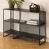 Surf Wide Bookcase with Metal Frame - Black