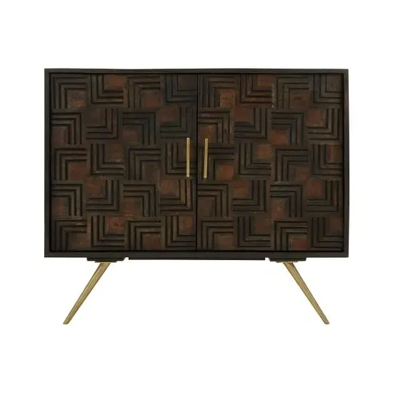 Sutra Wooden Sideboard with Storage - Brown, Mango Wood image