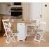 Suva Butterfly Dining Table with 4 Chairs - White, Pine
