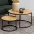 Suva Round Nesting Coffee Tables - Oak, Wood