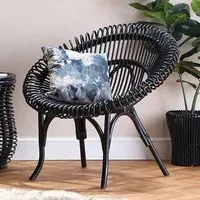 Suzano Wicker Chair - Black, Natural Rattan