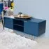 Suzuka TV Stand with 2 Doors - Navy Blue, Wood