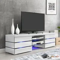 Svenja TV Stand with LED Lighting - White