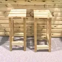 Swanzey Garden Bar Stools Set of 2 - Natural Wood