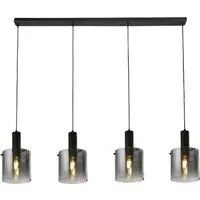 Sweden 4 Light Bar Pendant Light - Black, Metal