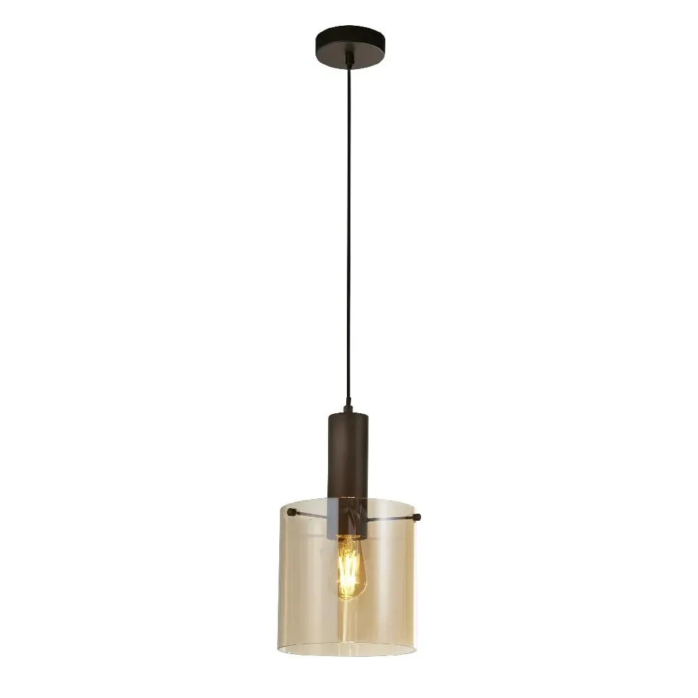 Sweden Amber Glass Pendant Light - Mocha image
