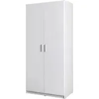 Swift 2-Door Wardrobe - White, High Gloss