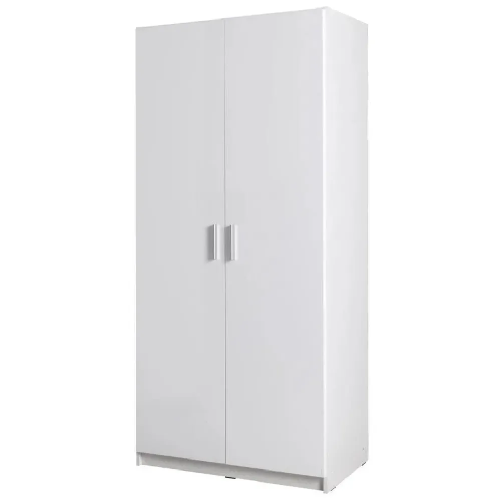 Swift 2-Door Wardrobe - White, High Gloss image