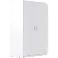 Swift Corner Wardrobe with 2 Doors - White, High Gloss