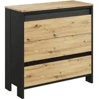 Swift Kids 3 Drawer Chest with LED - Artisan Oak