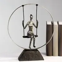 Swing Sculpture - Silver, Poly Metal