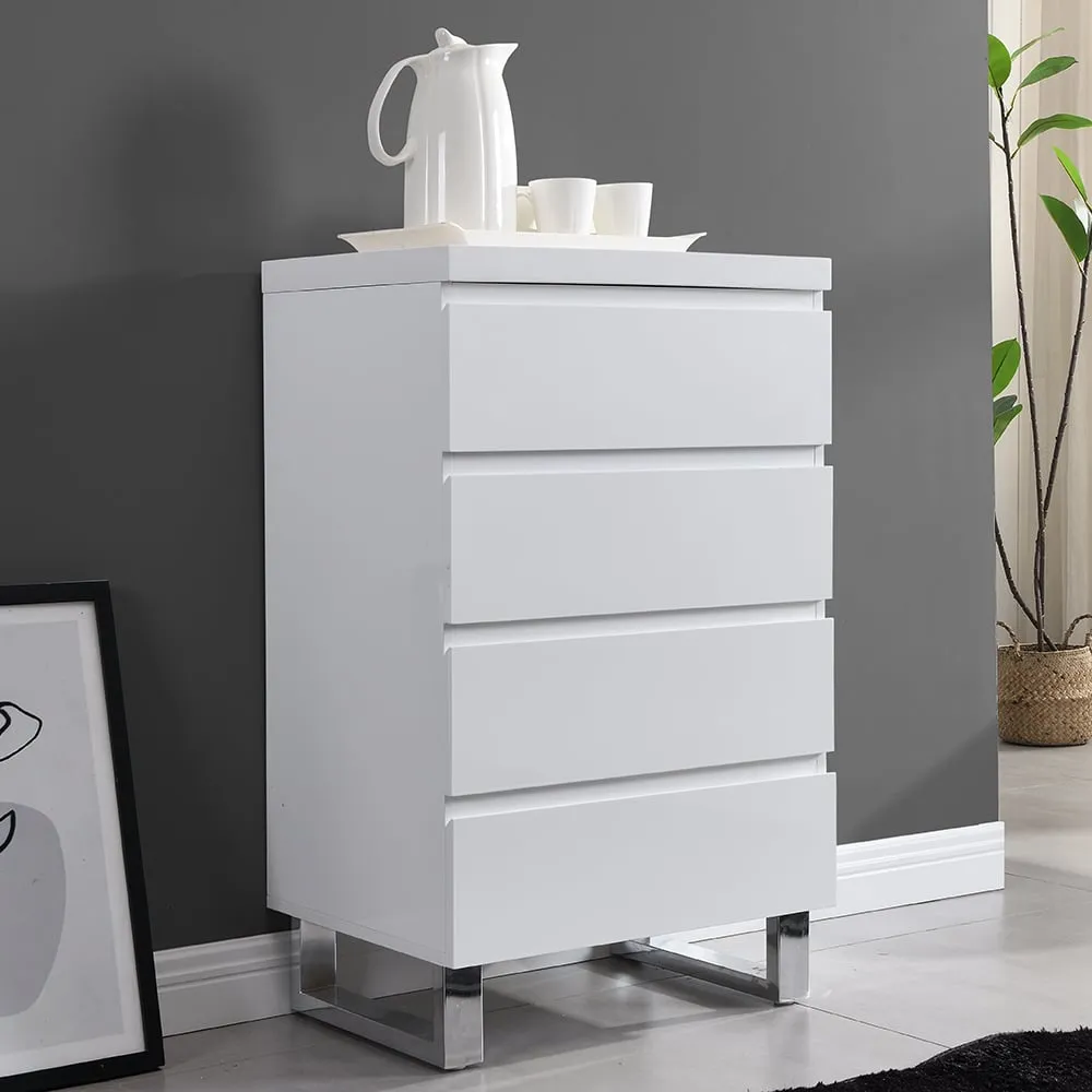 Sydney Chest with 4 Drawers - White, MDF