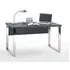 Sydney High Gloss Laptop Desk - Grey, Chrome Frame