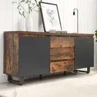 Sydney Large Sideboard with 2 Door 3 Drawer - Rustic Oak