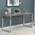 Sydney Rectangular Laptop Desk - Concrete Effect, Chrome