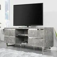 Sydney TV Stand with 4 Drawers - Concrete Effect, Wood