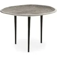 Sylva Round Coffee Table - Silver, Metal