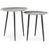 Sylva Set Of 2 Side Tables - Silver, Black