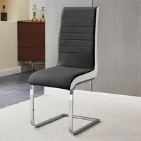 Symphony Dining Chair - Black, Faux Leather